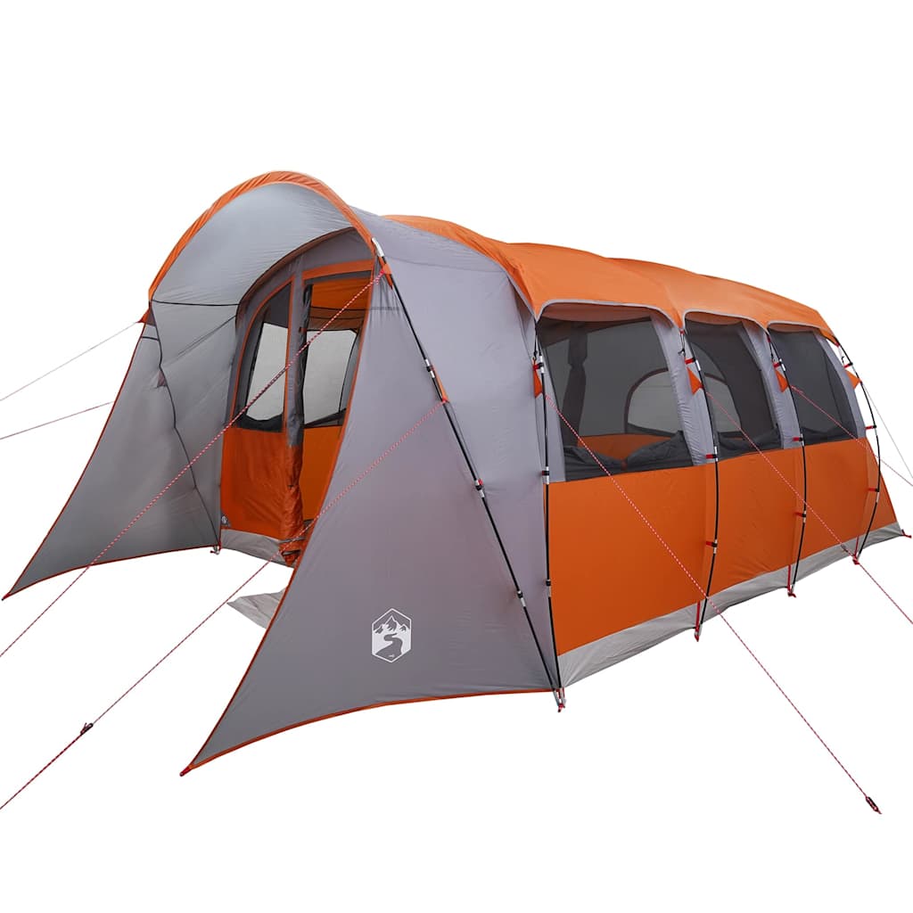 vidaXL Family Tent with Roof Grey and Orange 576 x 325 x 213 cm