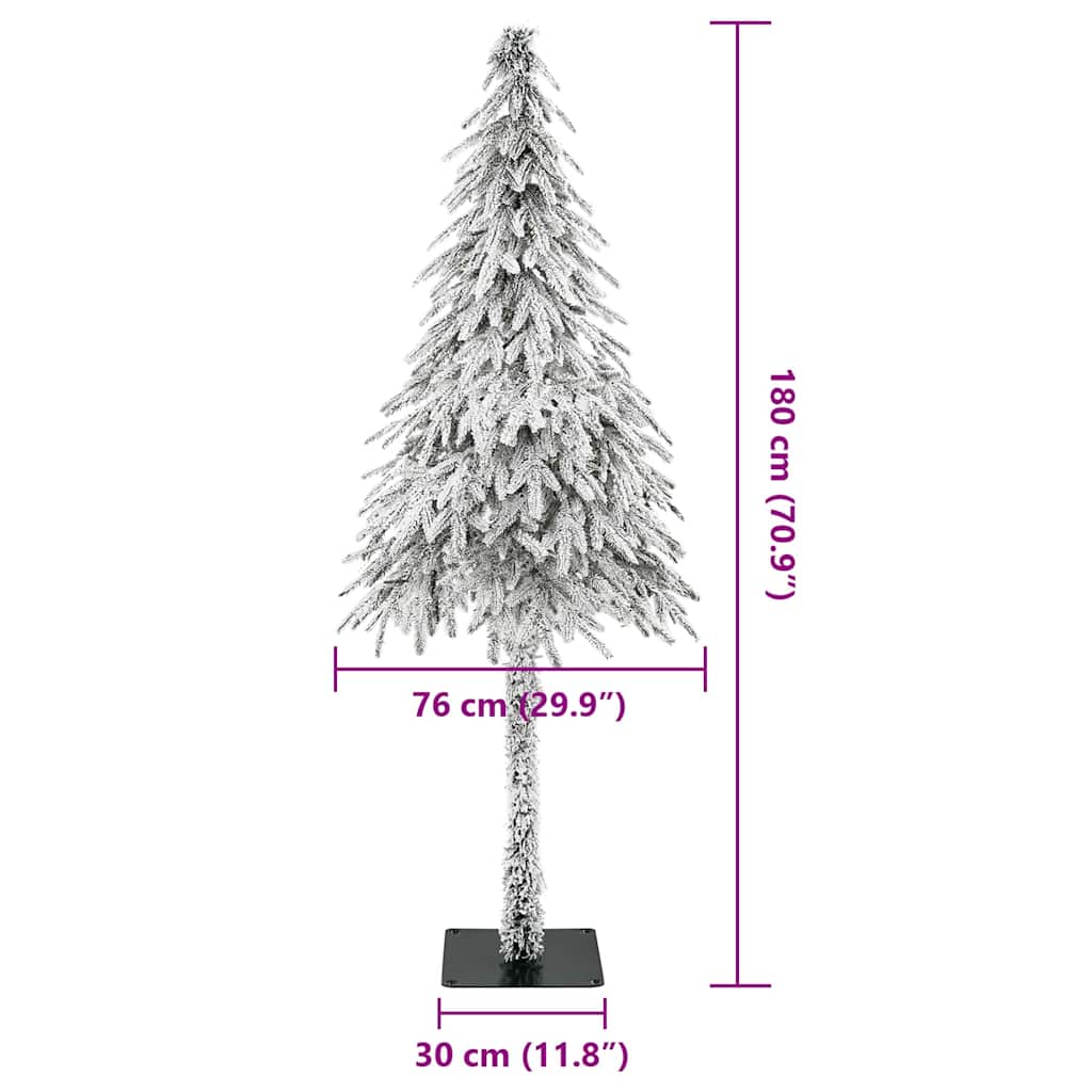 vidaXL Artificial Christmas Tree White 76 x 76 x 180 cm