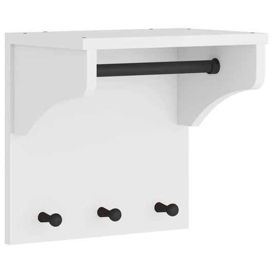 vidaXL Wall-mounted Coat Rack "S&NES" White 43x30x42 cm