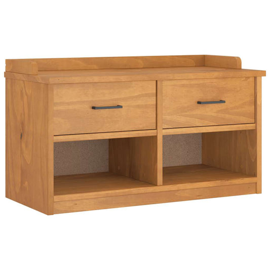 vidaXL Hallway Bench SANDNES 87x40x50 cm Solid Wood Pine
