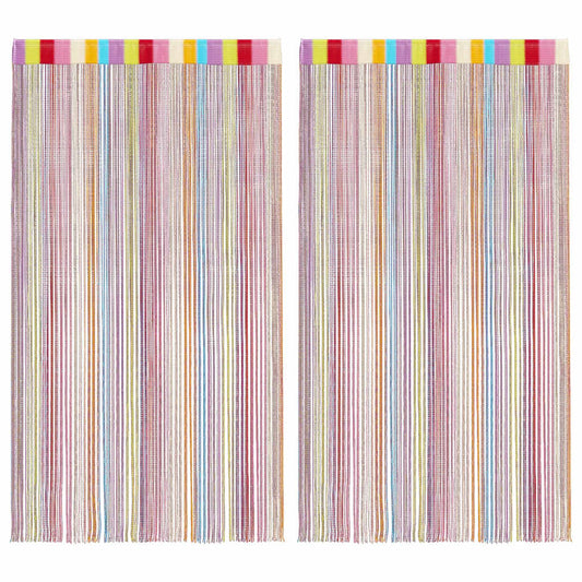 vidaXL String Curtains 2 pcs Multicolour 140x250 cm