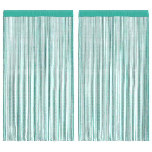 vidaXL String Curtains 2 pcs Turquoise 100x250 cm