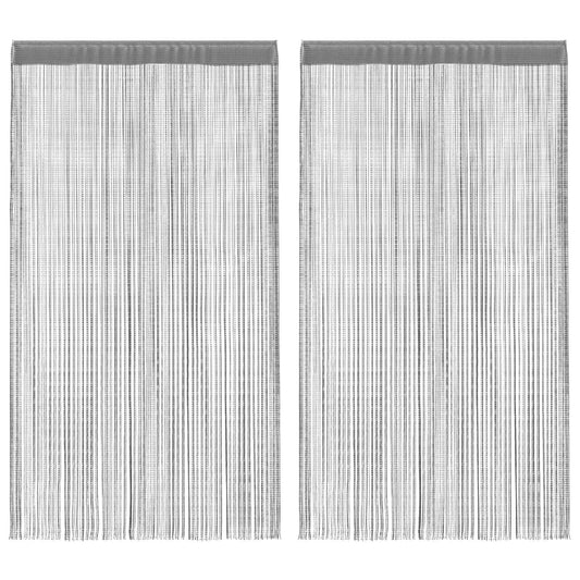vidaXL String Curtains 2 pcs Anthracite 140x250 cm