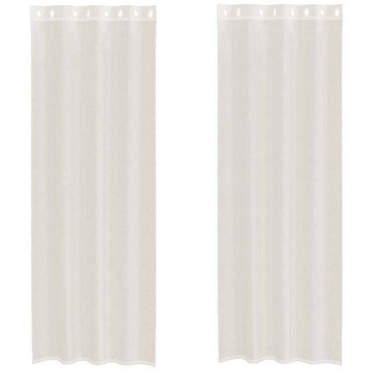 vidaXL Voile Curtains with Grommets 2 pcs Cream 140x260 cm
