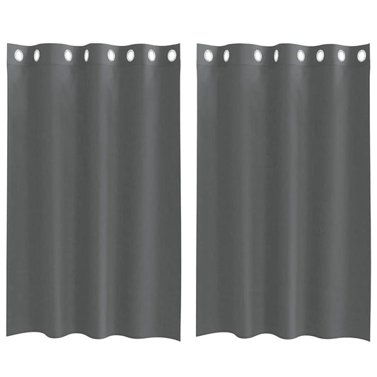 vidaXL Voile Curtains with Grommets 2 pcs Dark Grey 140x175 cm