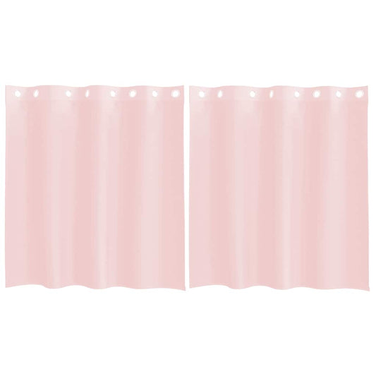 vidaXL Voile Curtains with Grommets 2 pcs Light Pink 140x140 cm