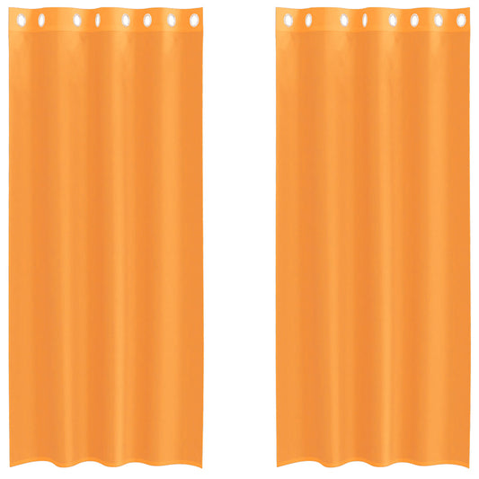 vidaXL Voile Curtains with Grommets 2 pcs Orange 140x245 cm