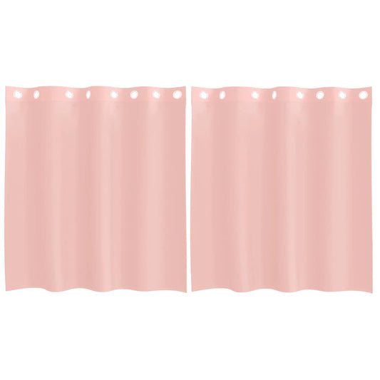 vidaXL Voile Curtains with Grommets 2 pcs Pink 140x140 cm