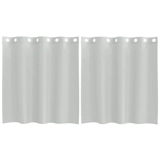 vidaXL Voile Curtains with Grommets 2 pcs Light Grey 140x140 cm