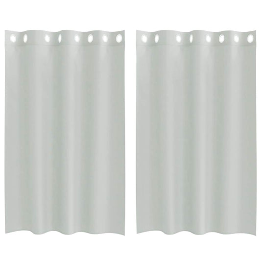 vidaXL Voile Curtains with Grommets 2 pcs Light Grey 140x175 cm