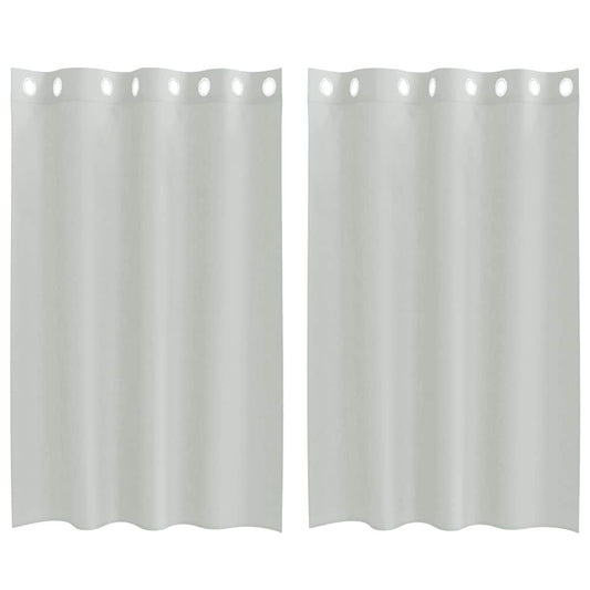 vidaXL Voile Curtains with Grommets 2 pcs Light Grey 140x175 cm