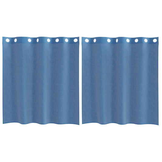 vidaXL Voile Curtains with Grommets 2 pcs Royal Blue