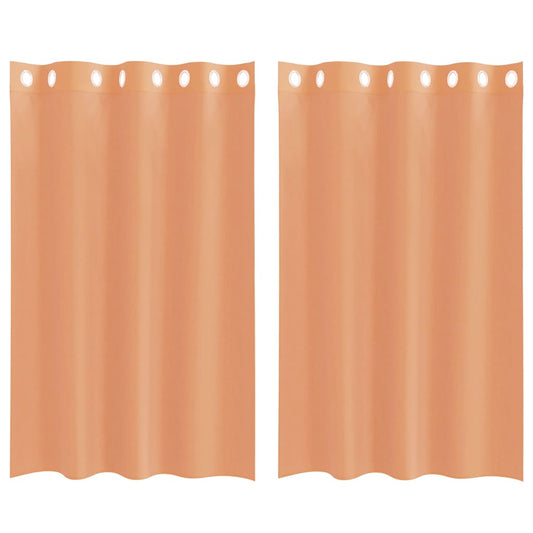 vidaXL Voile Curtains with Grommets 2 pcs Terracotta