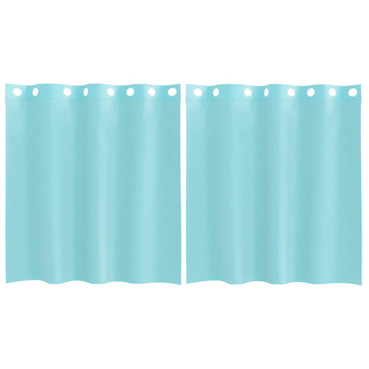 vidaXL Voile Curtains with Grommets 2 pcs Turquoise