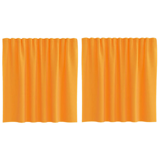 vidaXL Voile Curtains with Rod Pockets 2 pcs Orange