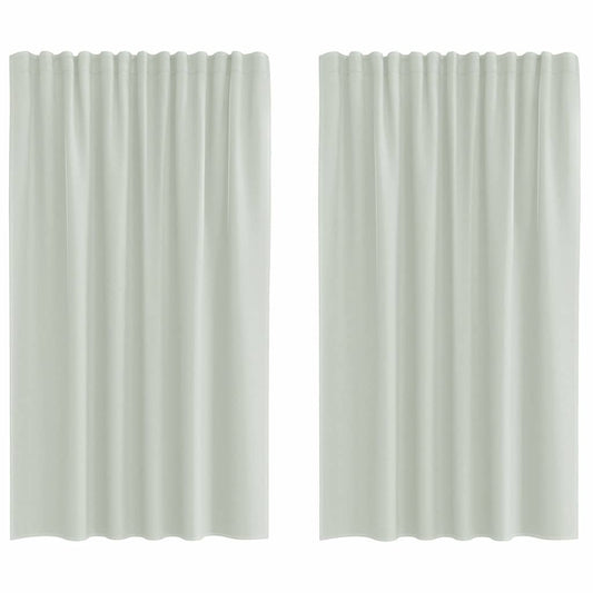 vidaXL Voile Curtains with Rod Pockets 2 pcs Light Grey
