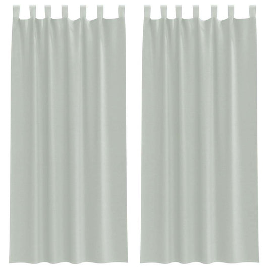 vidaXL Voile Curtains with Rod Pockets 2 pcs Light Grey