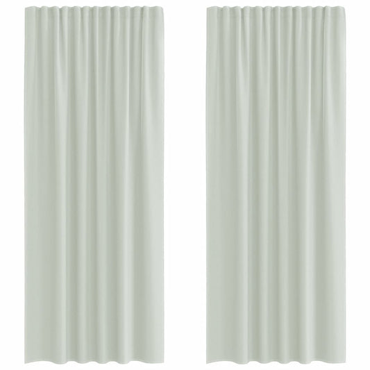 vidaXL Voile Curtains with Rod Pockets 2 pcs Light Grey