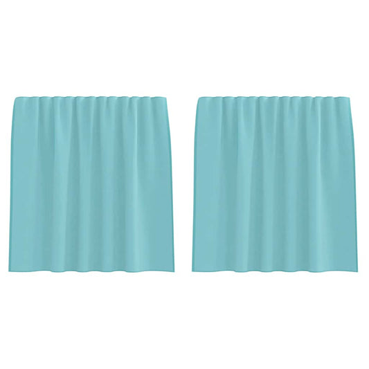 vidaXL Voile Curtains with Rod Pockets 2 pcs Turquoise