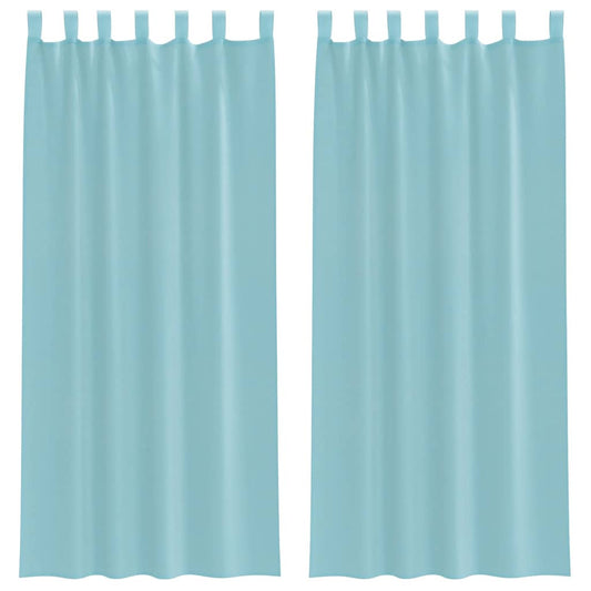 vidaXL Voile Curtains with Rod Pockets 2 pcs Turquoise