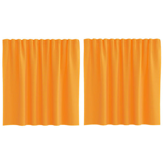 vidaXL Voile Curtains with Loops 2 pcs Orange 140x140 cm