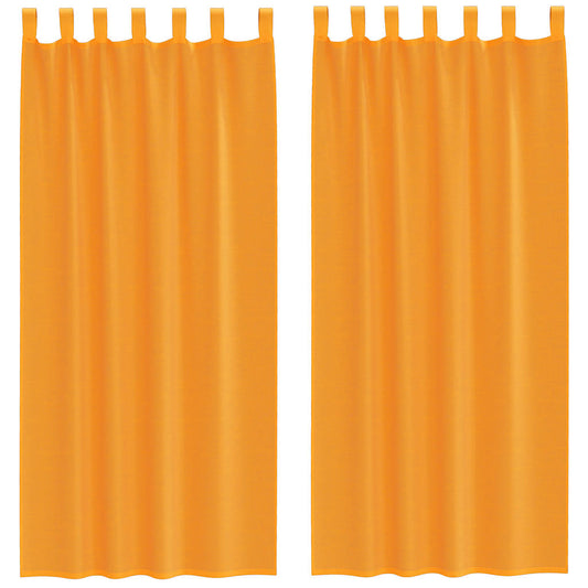 vidaXL Voile Curtains with Loops 2 pcs Orange 140x245 cm