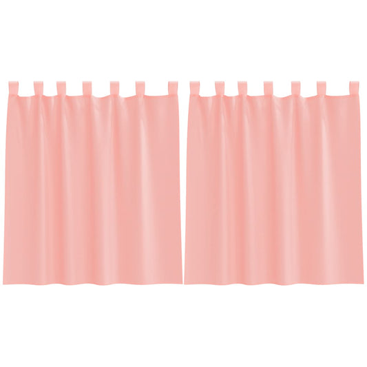 vidaXL Voile Curtains with Loops 2 pcs Pink 140x140 cm