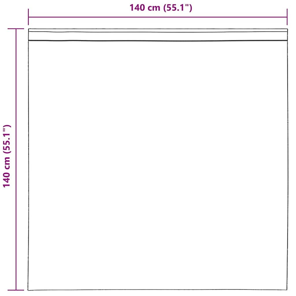 vidaXL Voile Curtains with Loops 2 pcs Purple 140x140 cm