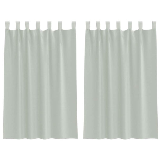 vidaXL Voile Curtains with Loops 2 pcs Light Grey 140x175 cm