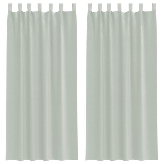 vidaXL Voile Curtains with Loops 2 pcs Light Grey 140x245 cm