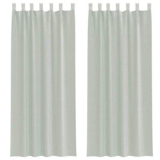 vidaXL Voile Curtains with Loops 2 pcs Light Grey 140x260 cm
