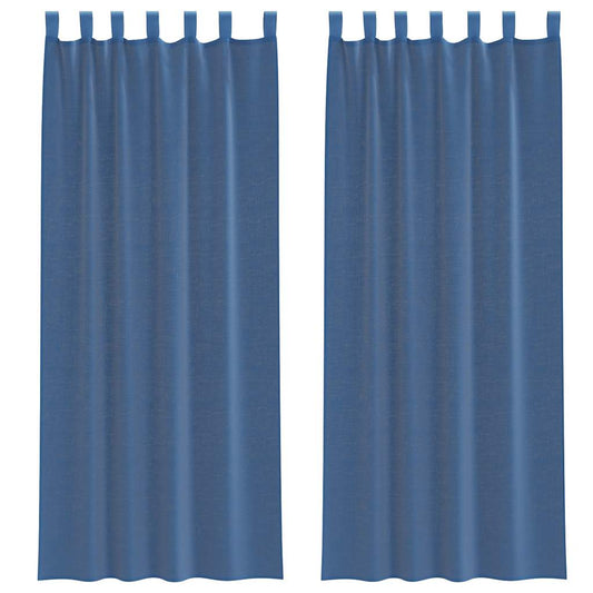 vidaXL Voile Curtains with Loops 2 pcs Royal Blue 140x260 cm