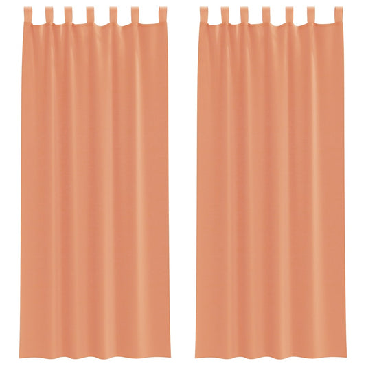 vidaXL Voile Curtains with Loops 2 pcs Terracotta 140x260 cm