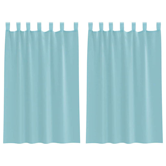 vidaXL Voile Curtains with Loops 2 pcs Turquoise 140x175 cm