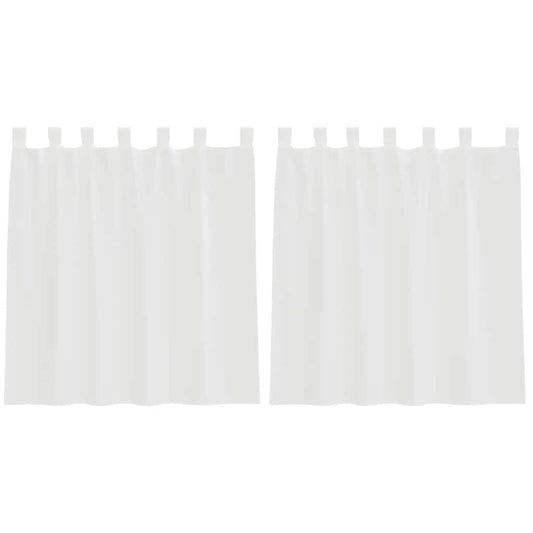 vidaXL Voile Curtains with Loops 2 pcs White 140x140 cm