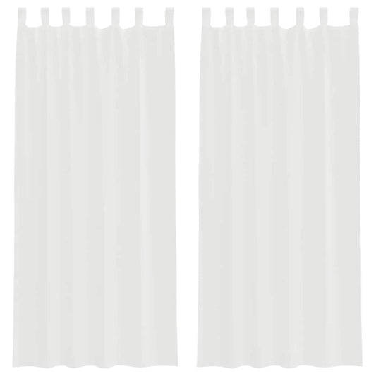 vidaXL Voile Curtains with Loops 2 pcs White 140x245 cm