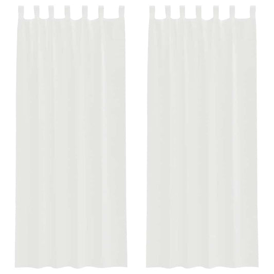 vidaXL Voile Curtains with Loops 2 pcs White 140x260 cm
