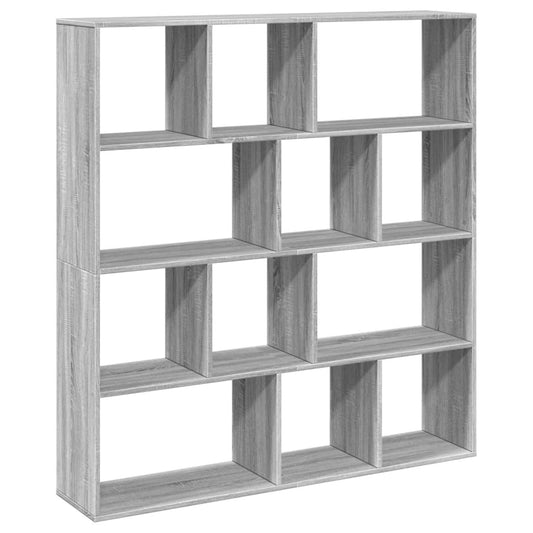 vidaXL Book Cabinet Grey Sonoma 132x29x141,5 cm Engineered Wood