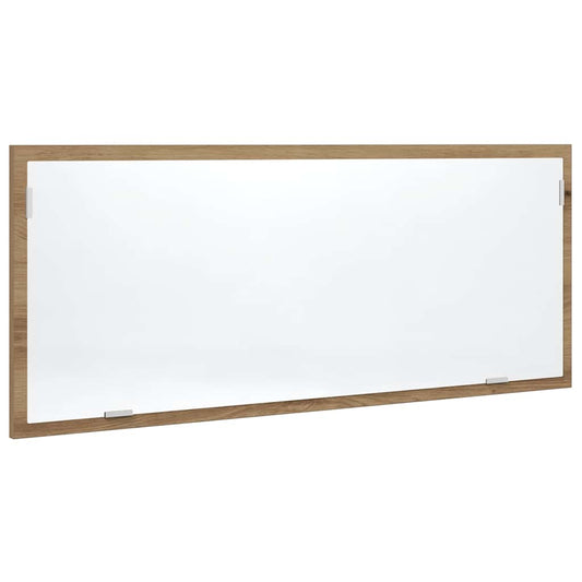 vidaXL LED Bathroom Mirror Artisan Oak 100x8.5x37 cm Engineered Wood