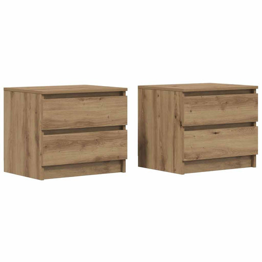 vidaXL Bedside Cabinets 2 pcs Artisan Oak 50x40x43.5cm Engineered Wood