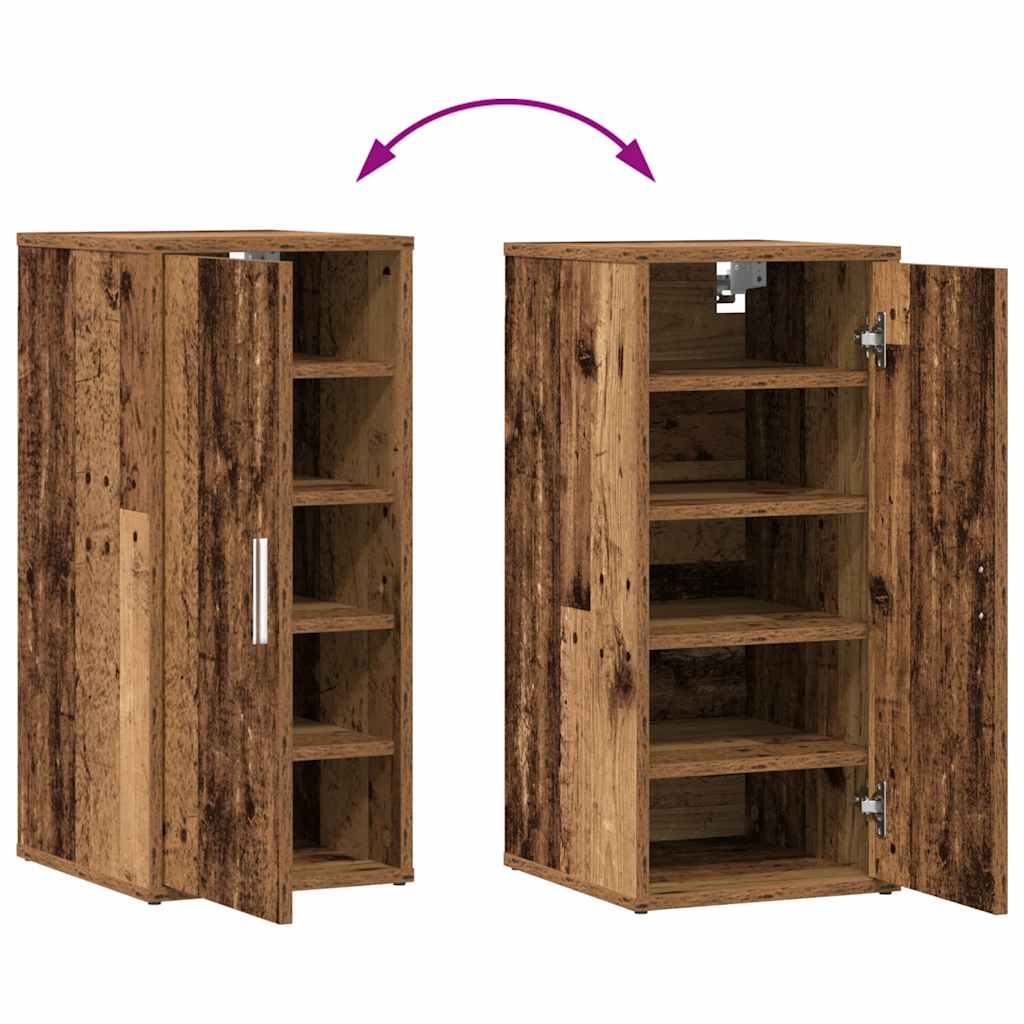 vidaXL Shoe Cabinets 2 pcs Old Wood 32x35x70 cm Engineered Wood