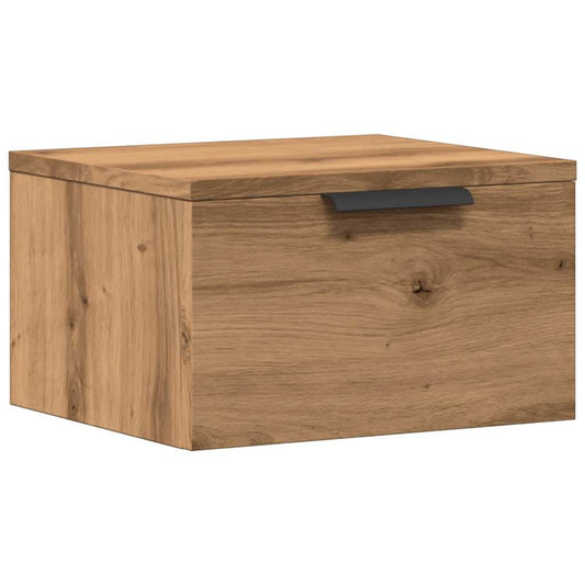 vidaXL Wall-mounted Bedside Cabinet Artisan Oak 34x30x20 cm