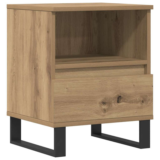 vidaXL Bedside Cabinet Artisan Oak 40x35x50 cm Engineered Wood