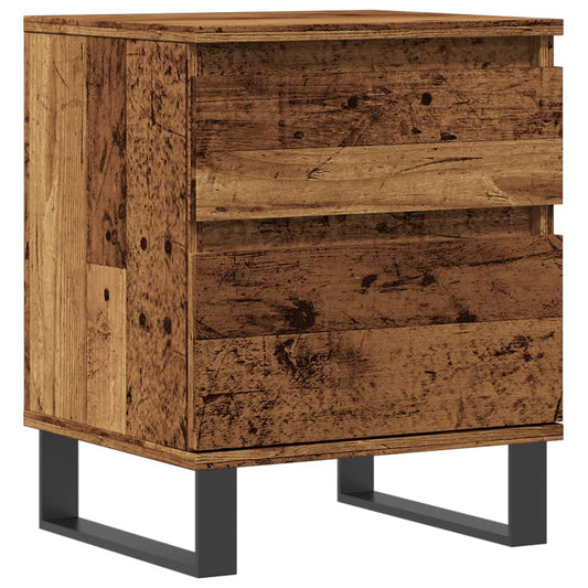 vidaXL Bedside Cabinet Old Wood 40x35x50 cm Engineered Wood