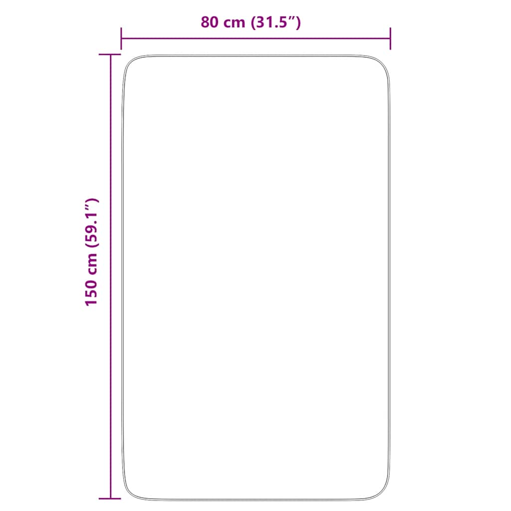 vidaXL Shaggy Rug High Pile NAVARRA Beige 80x150 cm Polyester