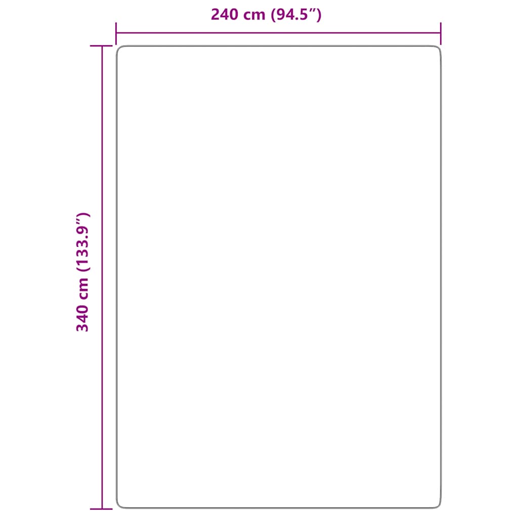 vidaXL Shaggy Rug High Pile NAVARRA Black 240x340 cm Polyester