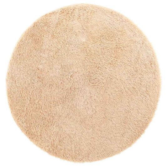 vidaXL Shaggy Rug High Pile NAVARRA Beige 100x100 cm Polyester