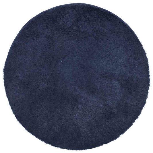 vidaXL Shaggy Rug High Pile NAVARRA Navy 160x160 cm Polyester