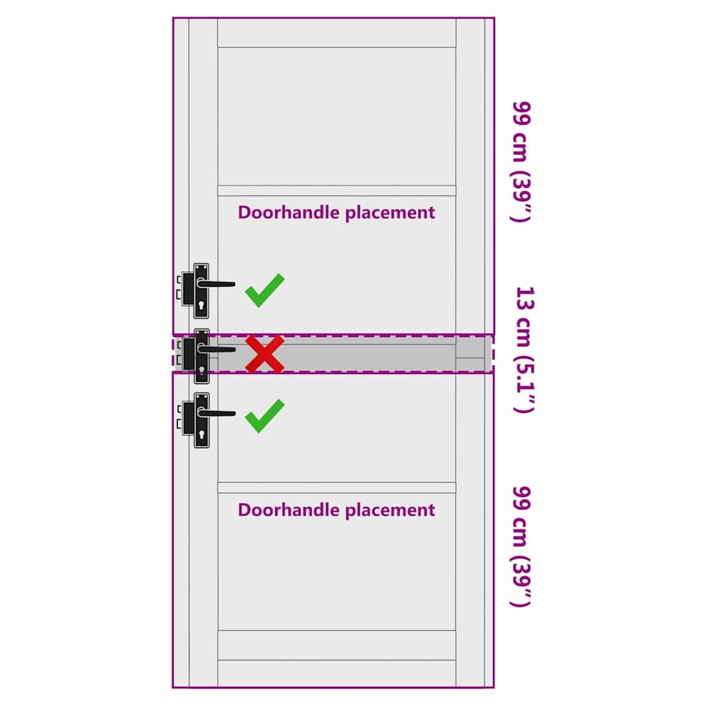 vidaXL Interior Door ORKDAL White Primed 93 x 211 cm