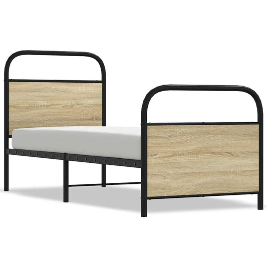 vidaXL Bed Frame Without Mattress 80x200 cm Sonoma Oak Engineered Wood